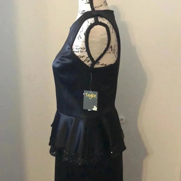 Taylor Black Peplum Dress - Picture 6 of 9
